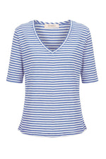 DOJA - Linen Viscose V Neck Short Sleeve T-shirt