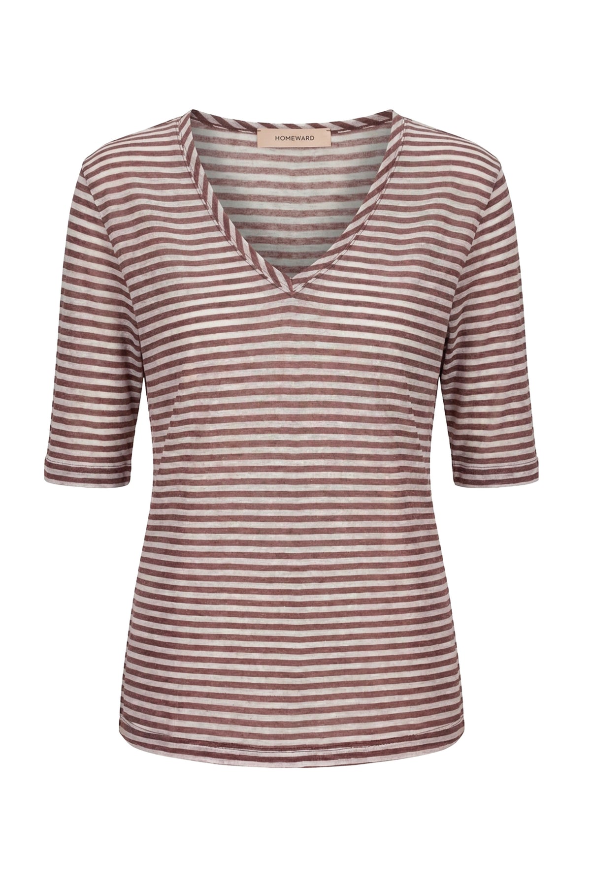 DOJA - Linen Viscose V Neck Short Sleeve T-shirt