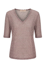 DOJA - Linen Viscose V Neck Short Sleeve T-shirt