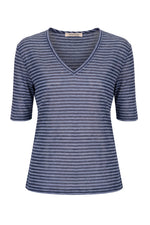 DOJA - Linen Viscose V Neck Short Sleeve T-shirt