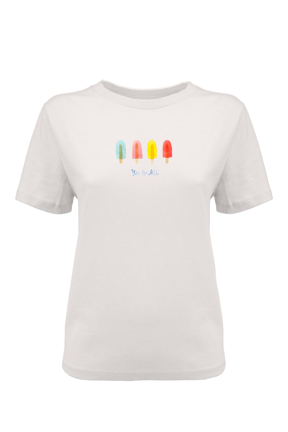 T Shirt 180gsm Off White Watercolors Print