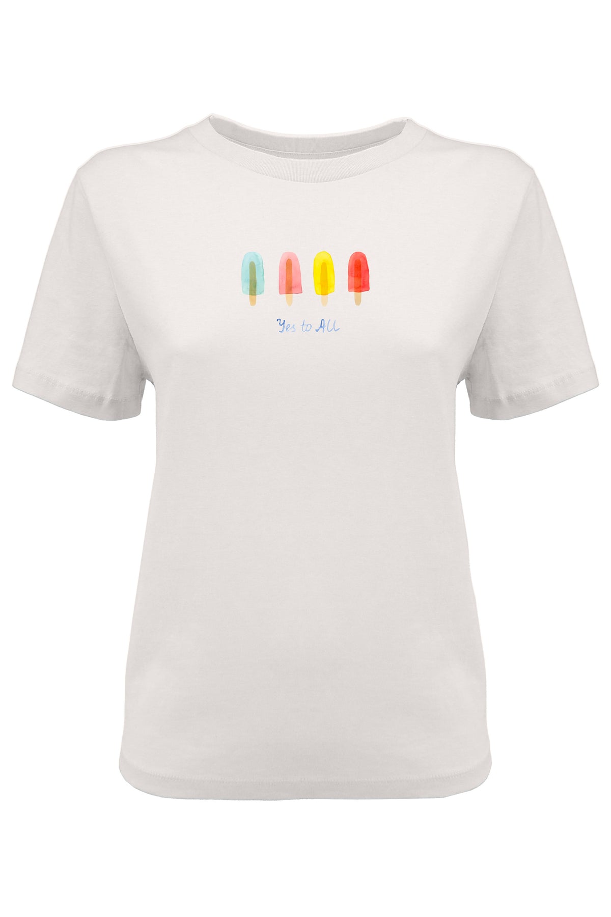 T Shirt 180gsm Off White Watercolors Print