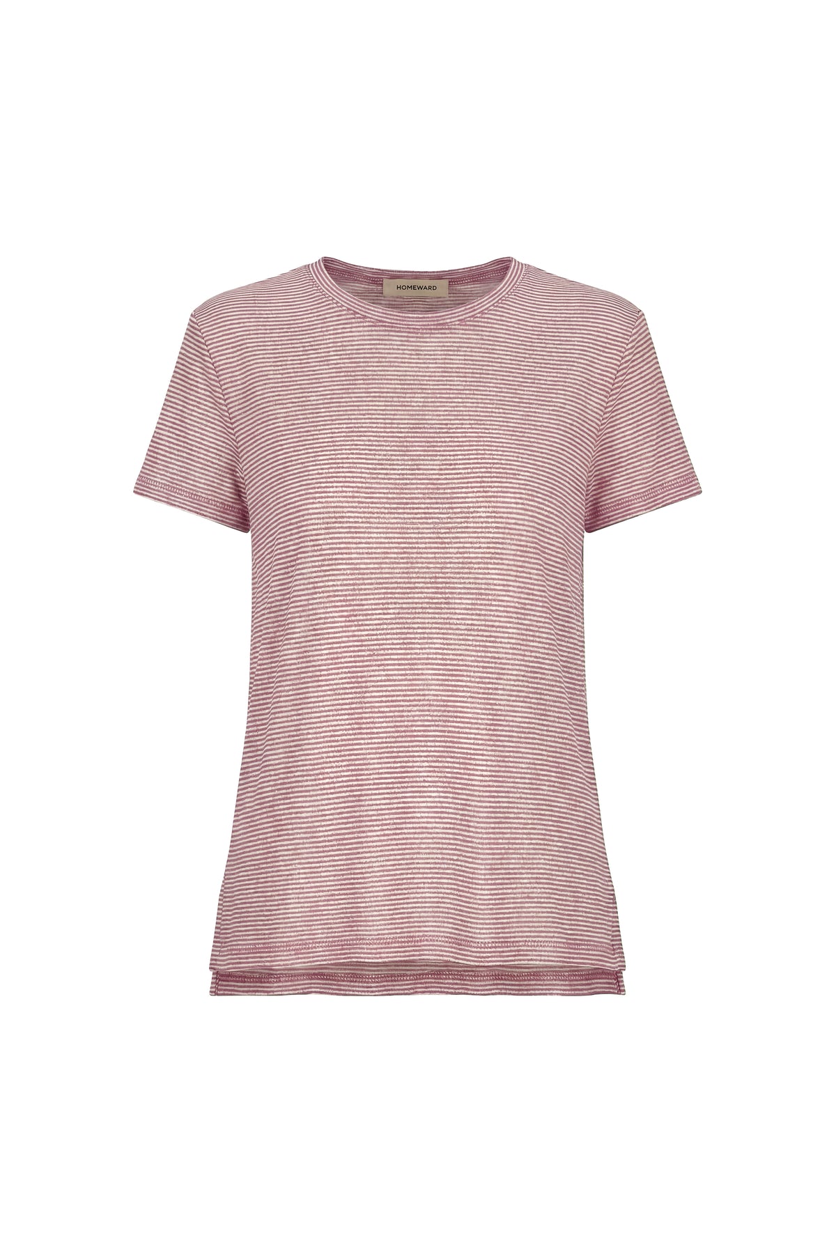 INES - Linen Viscose T-shirt With Double Length
