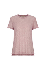 INES - Linen Viscose T-shirt With Double Length