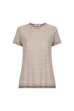 INES - Linen Viscose T-shirt With Double Length