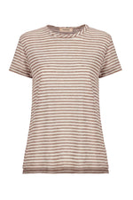 INES - Linen Viscose T-shirt With Double Length