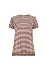 INES - Linen Viscose T-shirt With Double Length