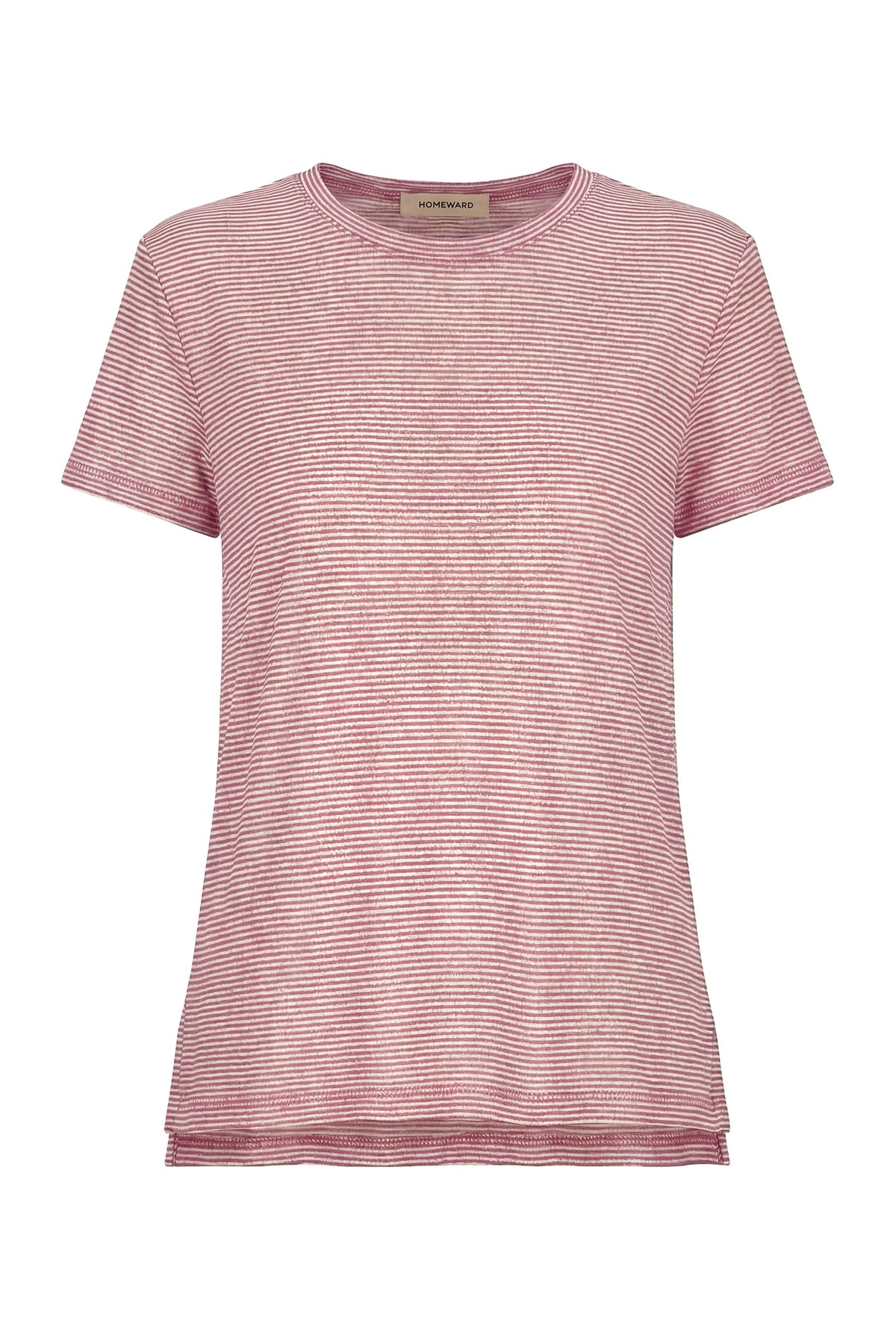 INES - Linen Viscose T-shirt With Double Length