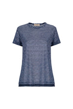 INES - Linen Viscose T-shirt With Double Length